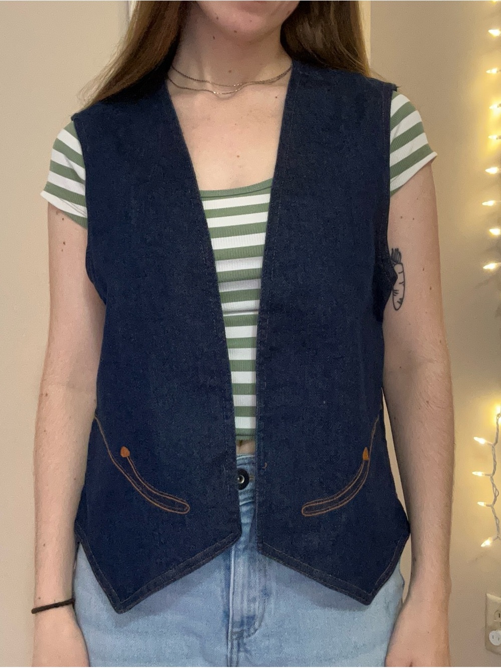 Vintage Union Made Dark Wash Denim Vest